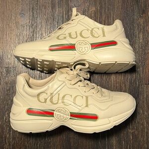 Gucci Rhyton Leather Sneakers